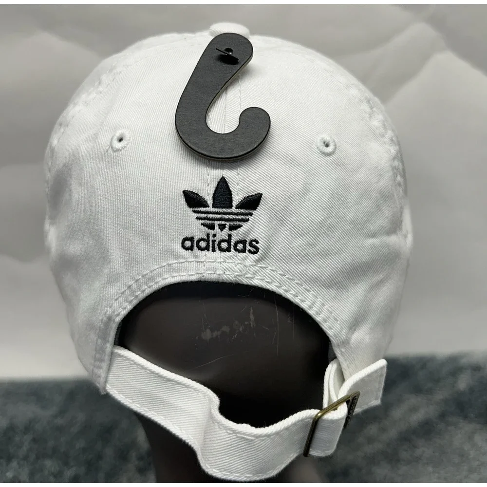 Adidas Boys Adjustable White Washed Relaxed Trefoil Hat